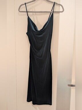 Lulu's Emerald Green Midi Slip Dress, Sz S